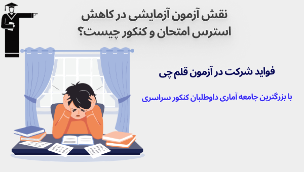 نقش آزمون آزمایشی در کاهش استرس، آزمون قلم‌چی